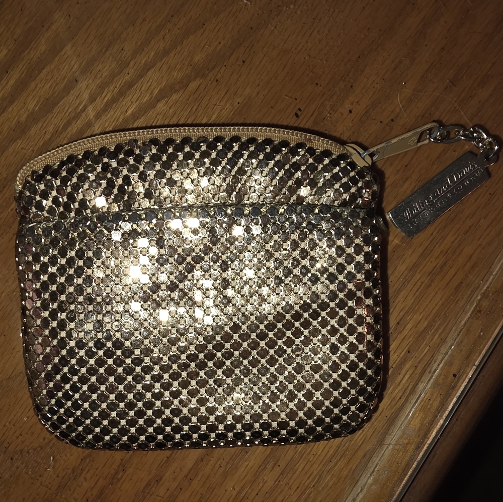 Whiting And Davis Chainmail Gold 3 Inch Coin Purse With Pocket